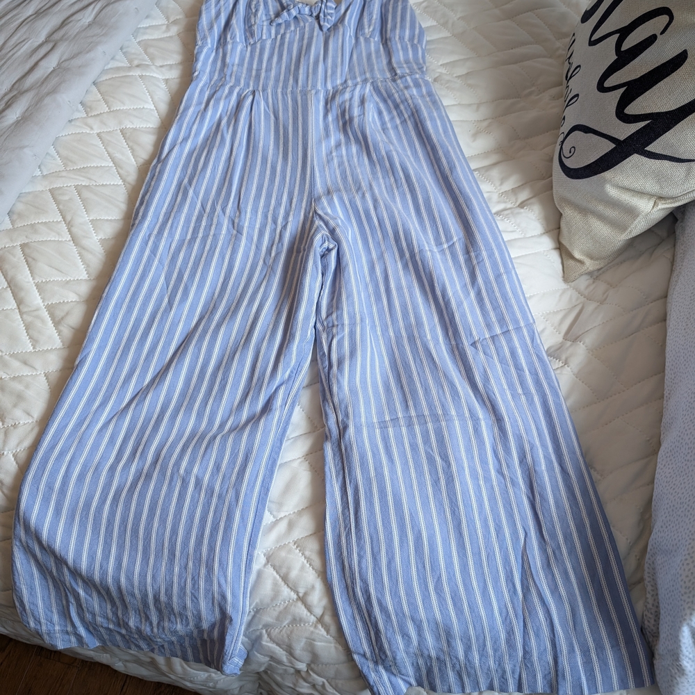 Striped Blue Jumpsuit
